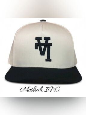 Upside Down LA Los Angeles Creme Men's Snapback Hat Black